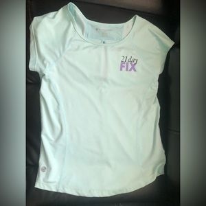Beachbody 21 Day Fix short sleeve t shirt tee Small Petite EUC